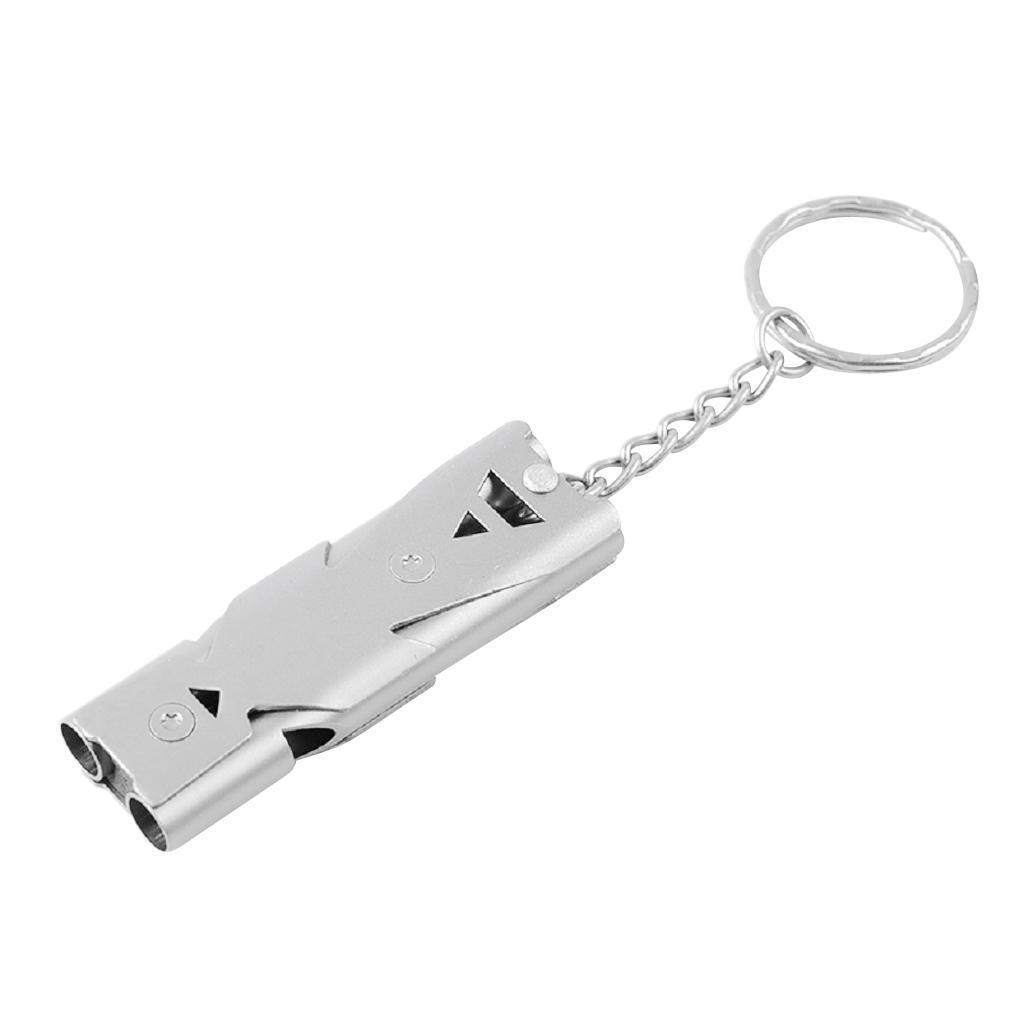Double Pipe High Decibel Outdoor Camping Survival Emergency Whistle