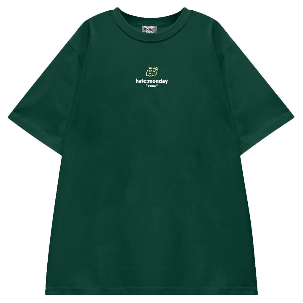 Áo thun XXME họa tiết Hate monday cao cấp màu xanh - BLACK / WHITE / DARKGREEN