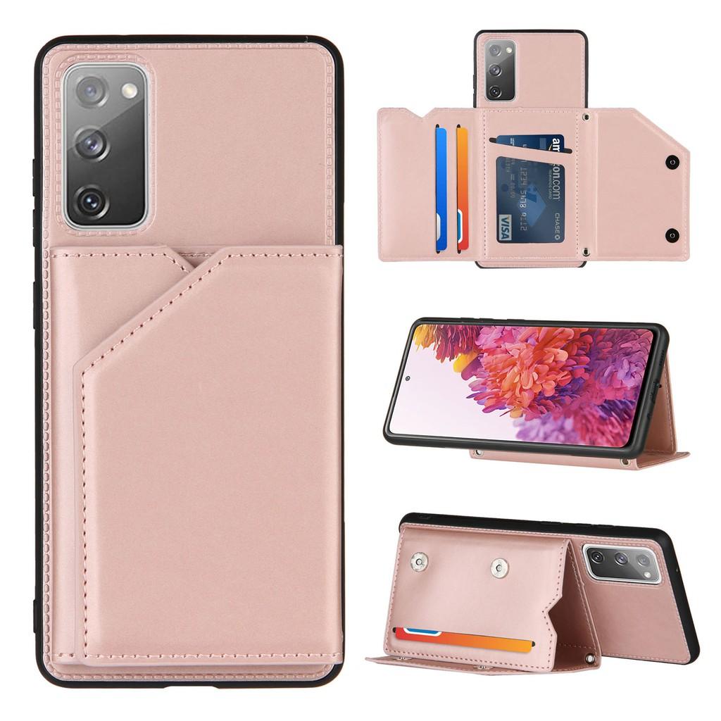 Ốp điện thoại ví da có ngăn đựng thẻ cho Samsung Galaxy Note20Ultra S20 FE S20 Ultra S20Plus S20+ M51Note10 Lite S10