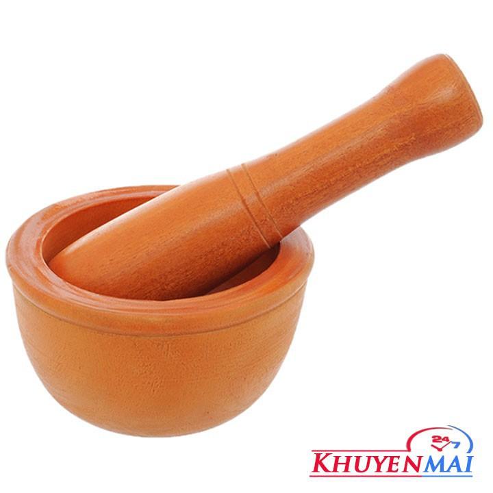 Bộ Cối chày bằng gỗ tiện dụng