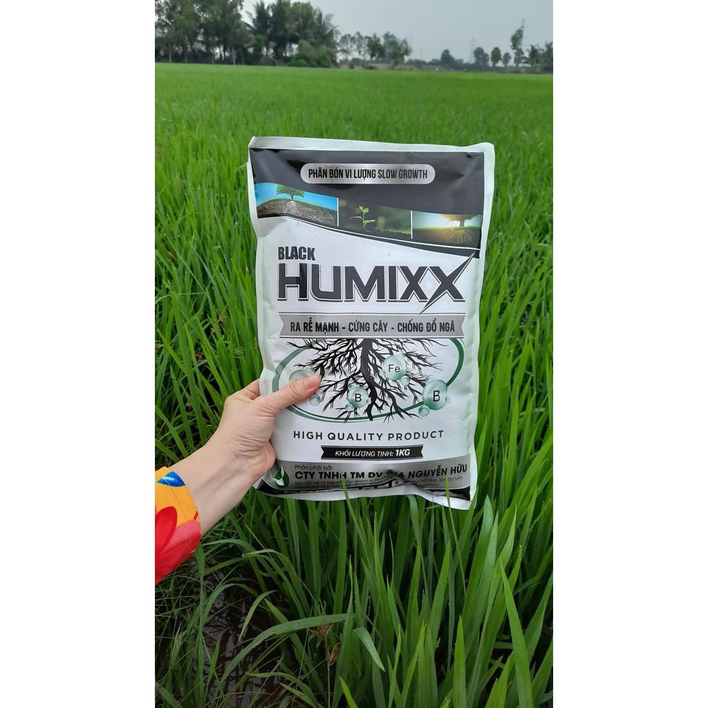 Phân bón humic ra rễ cứng cây chống đỗ ngã. BLACK HUMIXX túi 1Kg