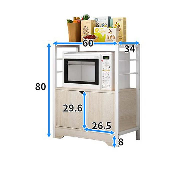 Kệ nhà bếp 2 có ngăn tủ D4157