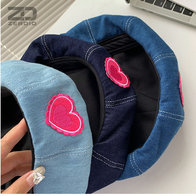 Mũ Nồi Nữ Denim, Nón Beret Phong Cách Hàn Quốc MNN014