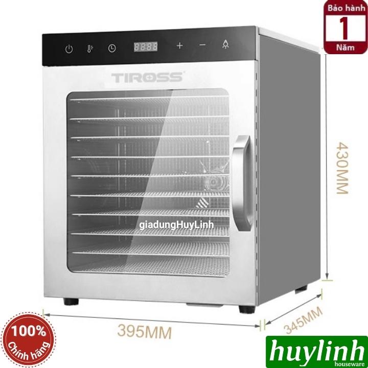 Máy sấy thực phẩm Tiross TS9685 - 10 khay INOX - 800W [Máy sấy trái cây - hoa quả] - Hàng chính hãng