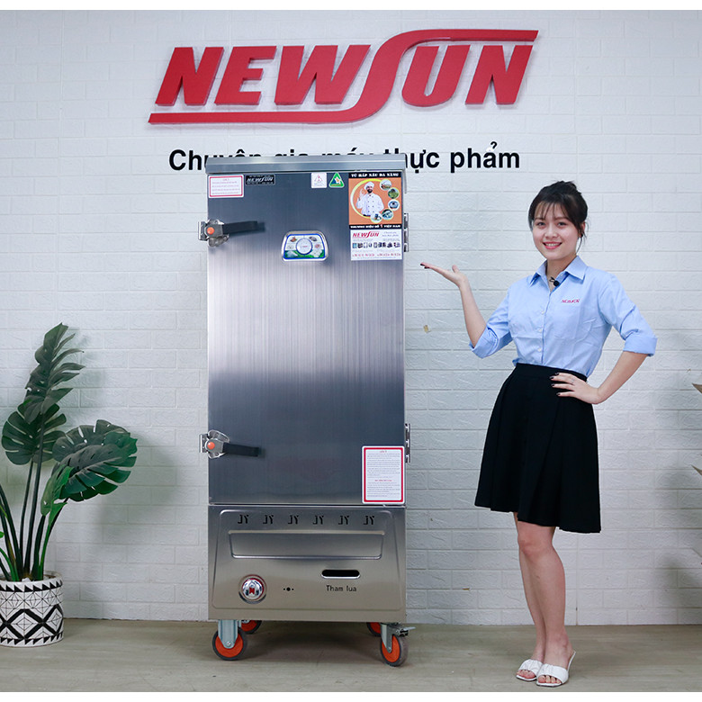 Tủ Hấp Giò Chả, Thực Phẩm 60 Kg Bằng Gas 12 Khay Nhập Khẩu NEWSUN - Hàng Chính Hãng