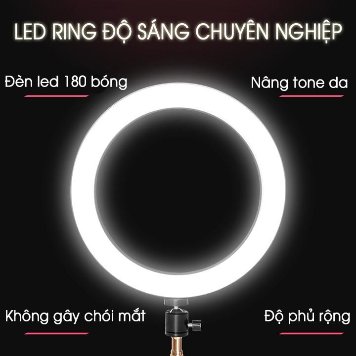 ĐÈN LED RING CN-R640 (45cm, 26cm, 35cm, 16CM + CHÂN MINI) HỖ TRỢ LIVESTREAM, TRANG ĐIỂM