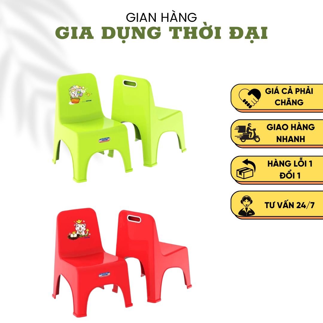 Ghế Nhựa Baby Cho Bé Duy Tân( KT: 37.5 x 37.5 x 50.5 cm)