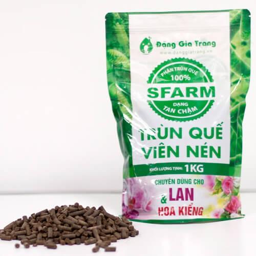 Phân trùn quế nén viên túi 1kg, hàng Đặng Gia Trang