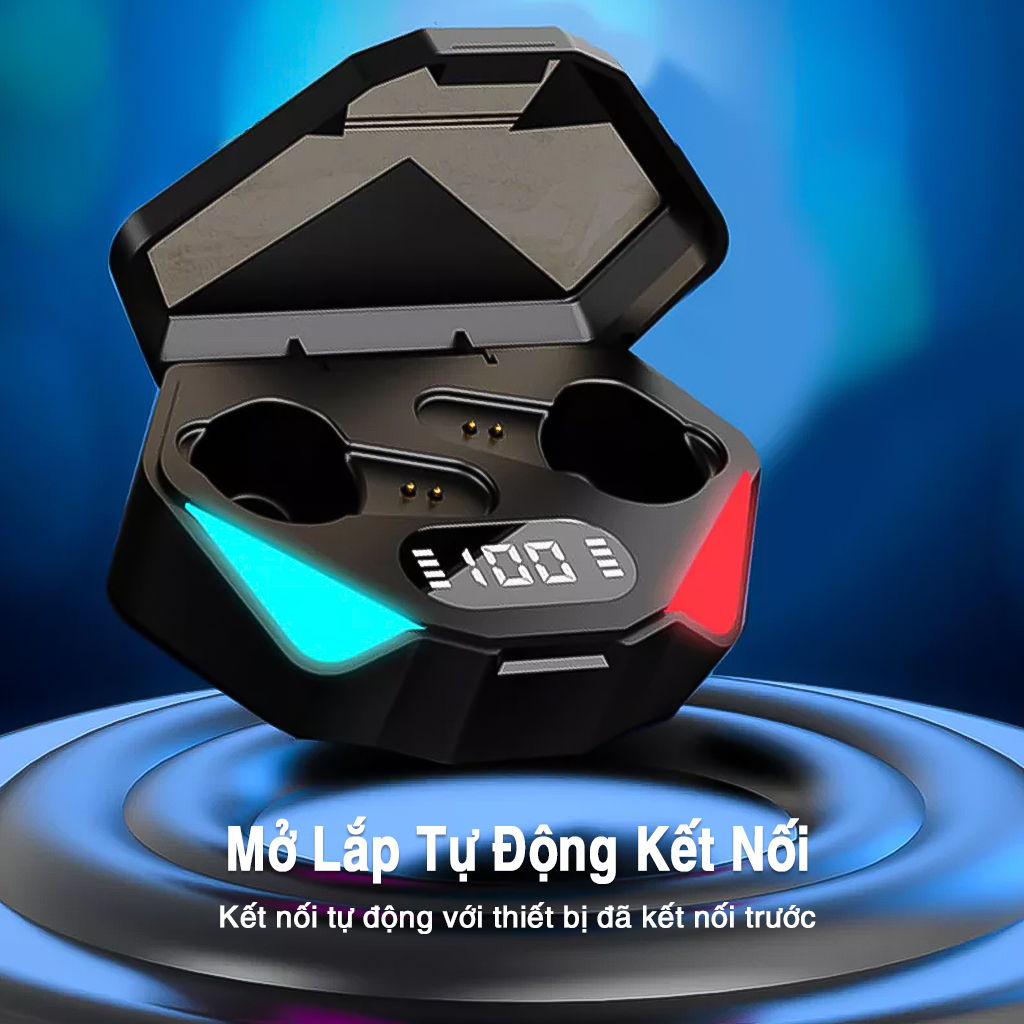 Tai nghe không dây gaming TWS X15/X15S bluetooth 5.0 công nghệ cảm biến chạm, không có độ trễ, thiết kế thể thao - Hàng chính hãng Vinetteam