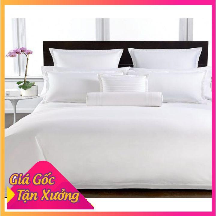 Vỏ Gối Khách Sạn Trắng Trơn T400 100% Cotton 50x70, 40x60, 60x80, 35x100