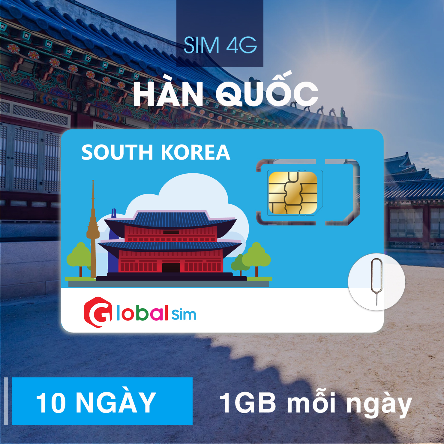 SIM 4G HÀN QUỐC 10 NGÀY - 1GB/NGÀY
