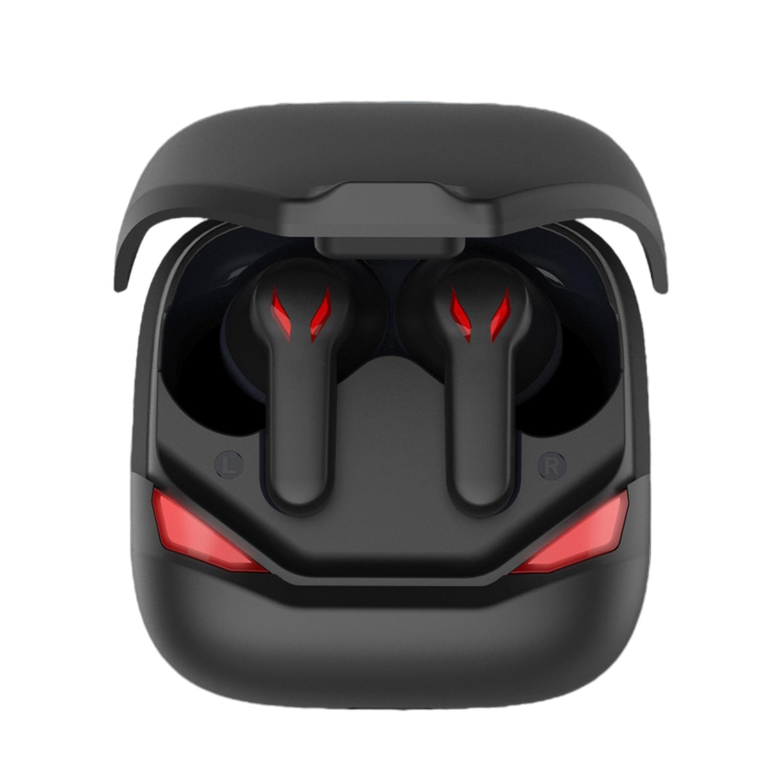 Bluetooth 5.0 Earbuds Waterproof Headset Built-in Microphone for Sports Black