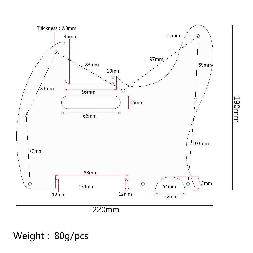 Electric Guitar Pick Guard Pickguard Plate for Guitar Tool