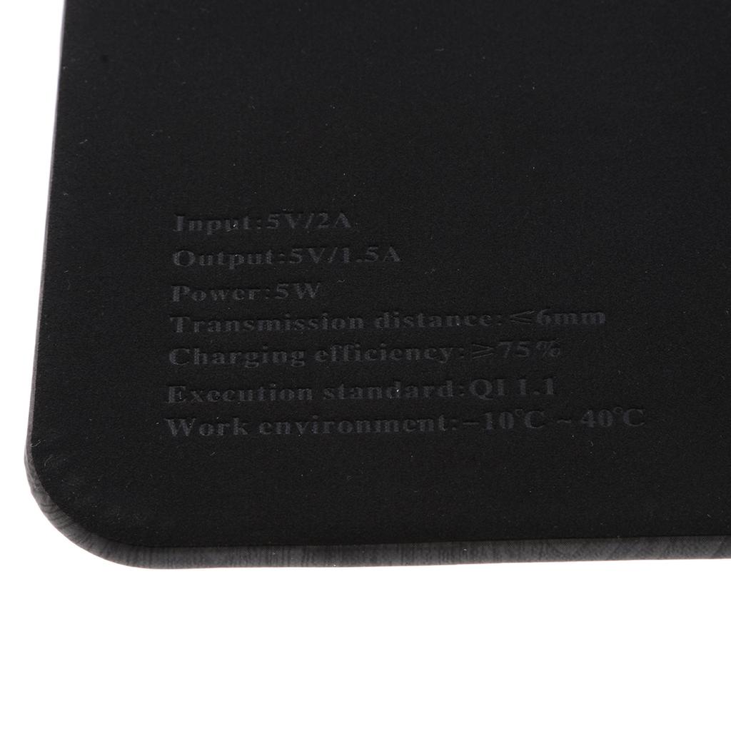 Wireless Charging Mouse Pad,QI Wireless Fast Charging Pad Station Mat 5 W for Galaxy Note 8 S8 S8 Plus S7 Edge S7 S6 Edge Plus Note 5,Standard Charge for iPhone X iPhone 8