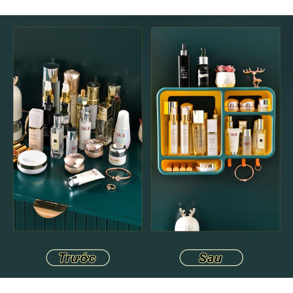 Bộ Kệ Mỹ Phẩm Beauty-In-White Dán Tường PP Super Holder - Home and Garden