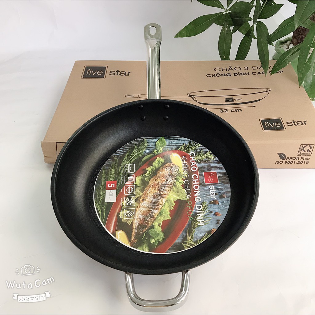 Chảo inox chống dính 3 đáy Fivestar CKD32-3DI - Hàng chính hãng