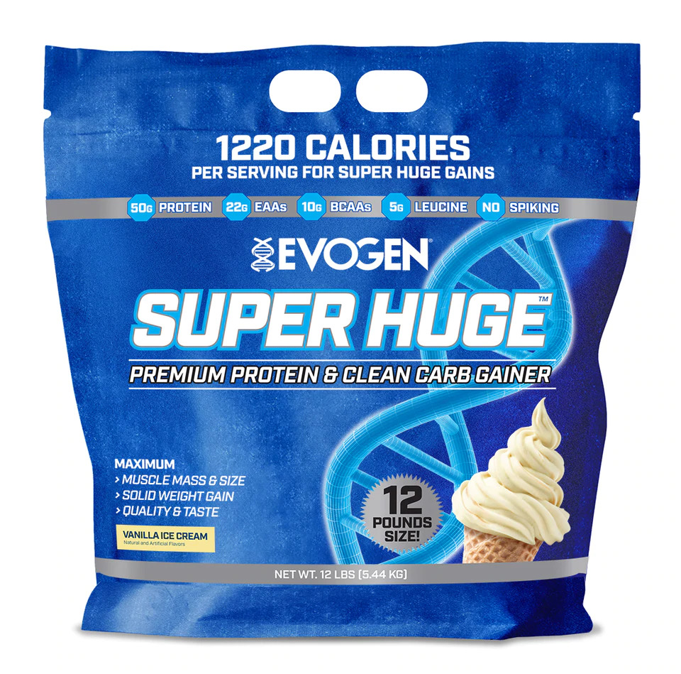 [Chính hãng] Evogen Super Huge (5.4KG), Sữa Tăng Cân &amp; Cơ Nạc Cao Cấp, 50g Protein, 22g EAA, 10g BCAA, Potent Evozyme