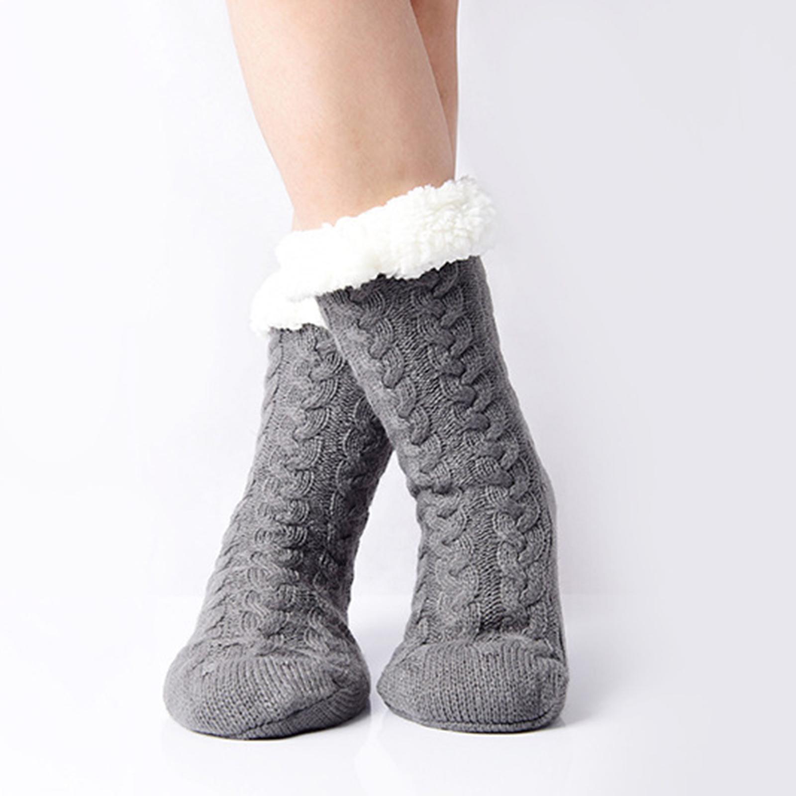 Women Plush Socks Thick Warm Non-Slip Breathable Soft Autmn Winter Home Socks