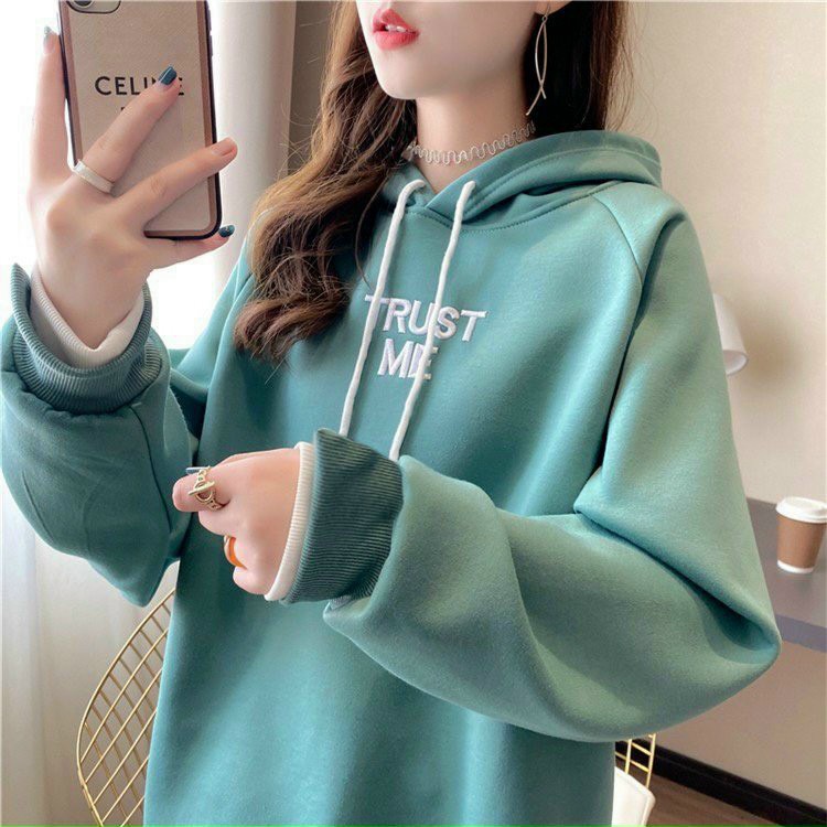 Áo khoác nữ hoodie , mẫu mới thu đông Chandi Kèm Ảnh Thật 2021 HD11