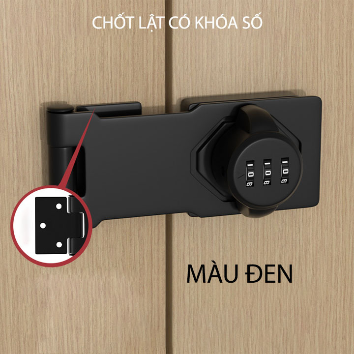 Chốt khóa số dạng lật dùng cho tủ, ngăn kéo bàn, cửa các loại