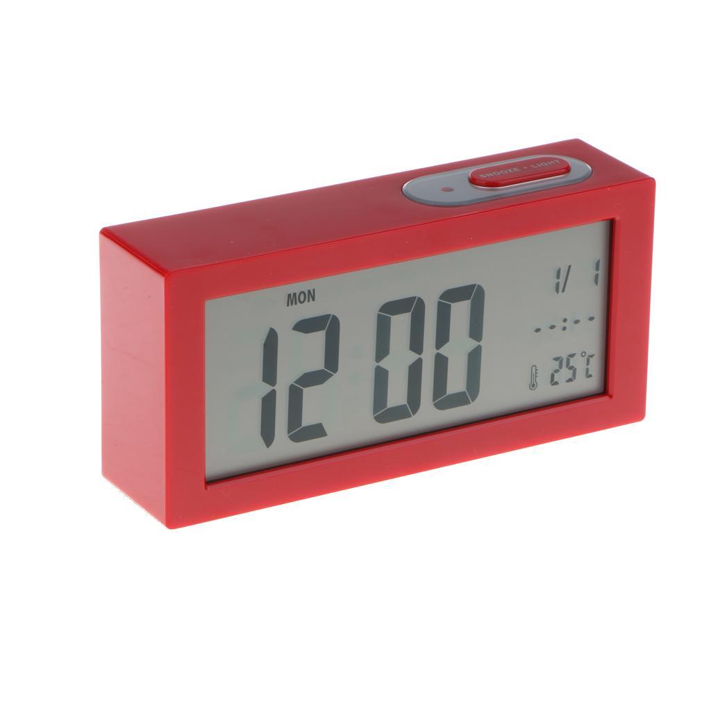 Digital Alarm LED Clock Light Control Backlight Time Snooze