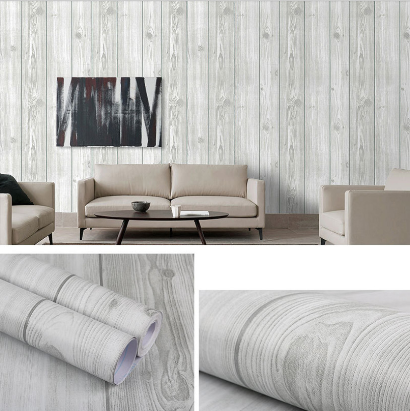 GIẤY DÁN TƯỜNG KHỔ 45CMX10M VÁN SỌC XÁM