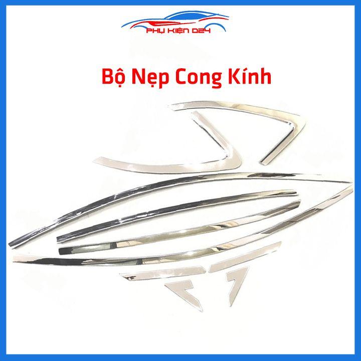 Bộ nẹp viền chân kính cong kính Toyota Hyundai Kona 2018-2022 Inox sáng bóng chuẩn form xe