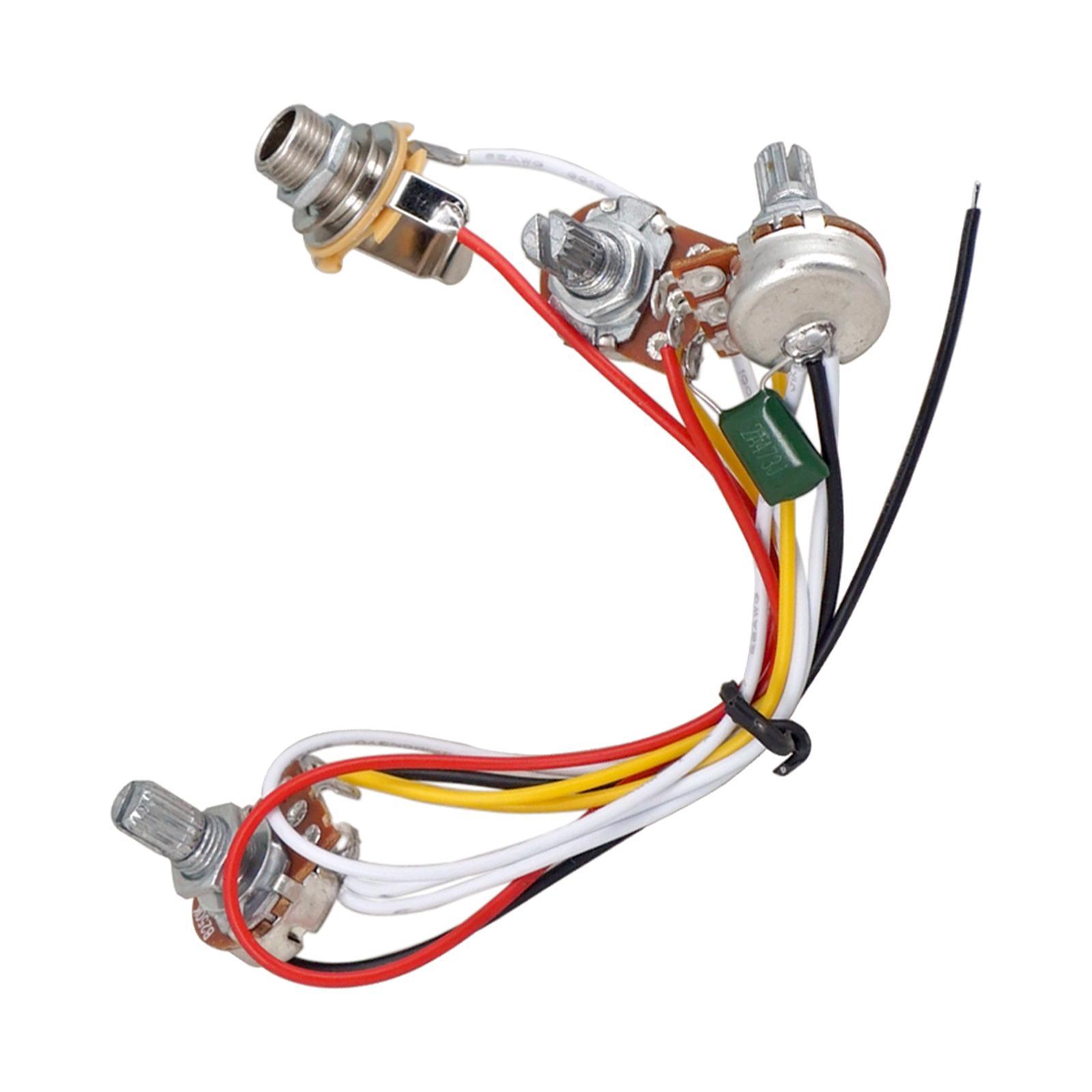 Guitar Potentiometer Bass Parts Guitar Wiring Harness Set for Replaces Accessory