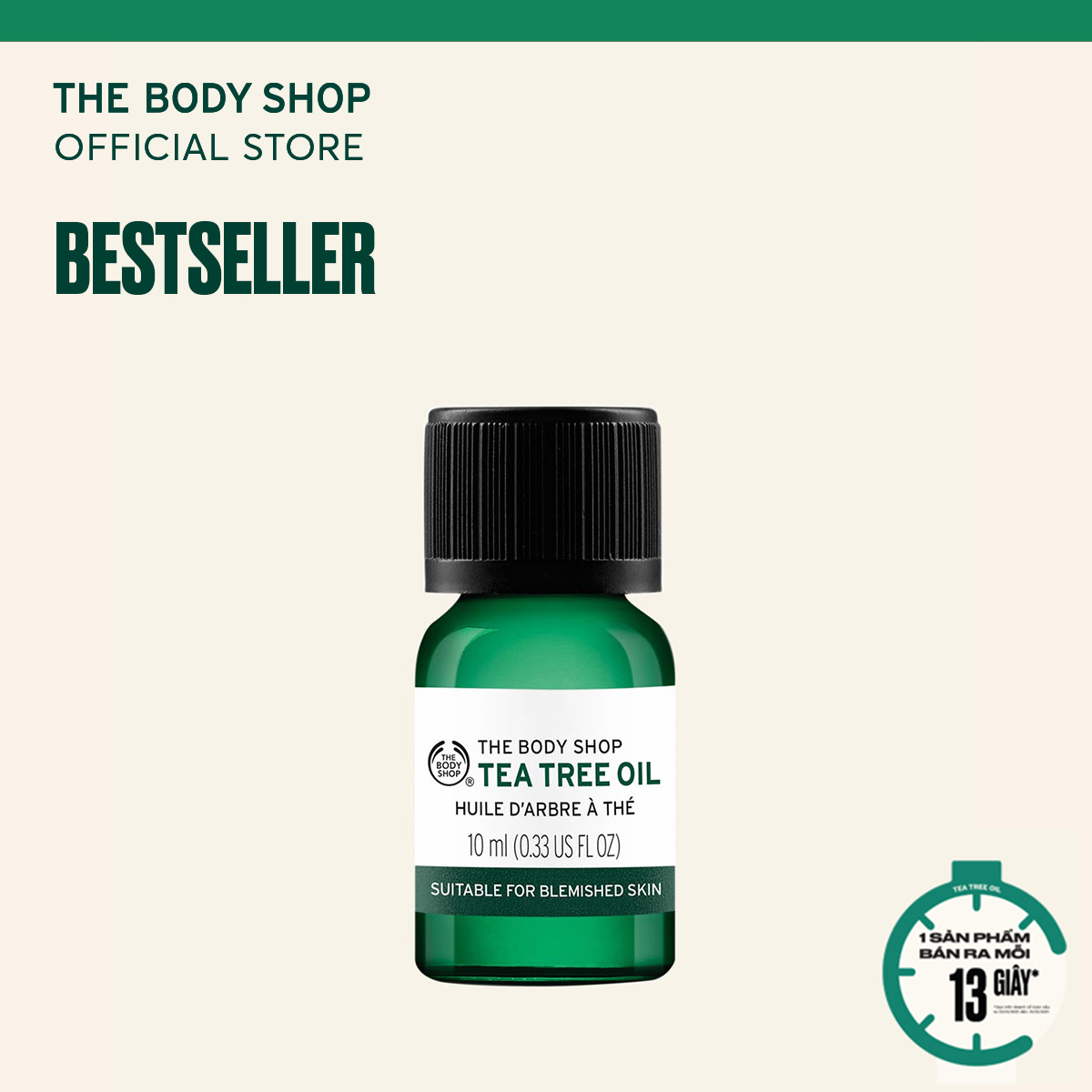 Tinh Dầu Cho Da Mụn The Body Shop Tea Tree Oil (10ml)