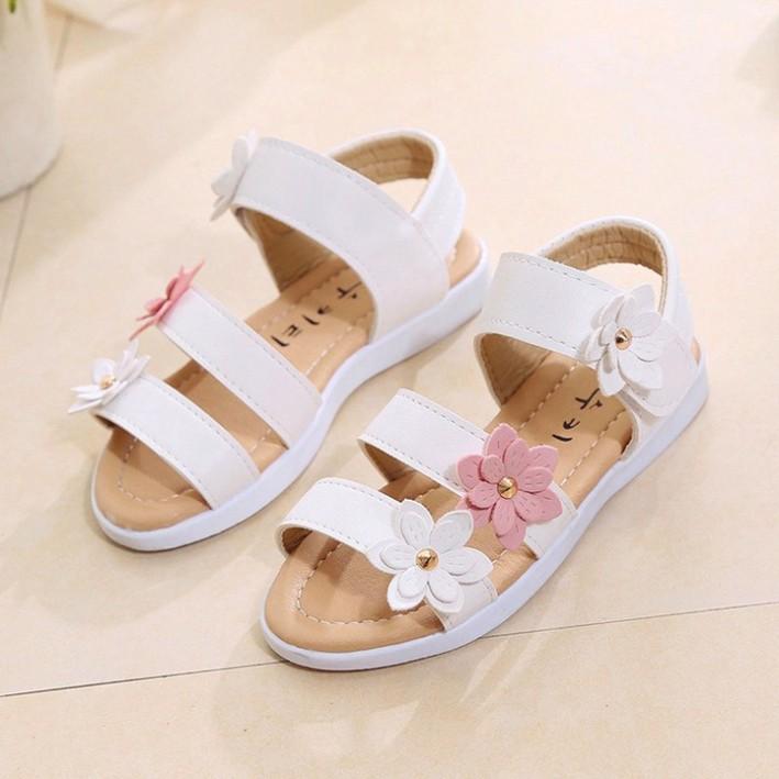 Dép sandal cho bé gái đính hoa dành cho bé từ 2 -13 tuổi (D10)
