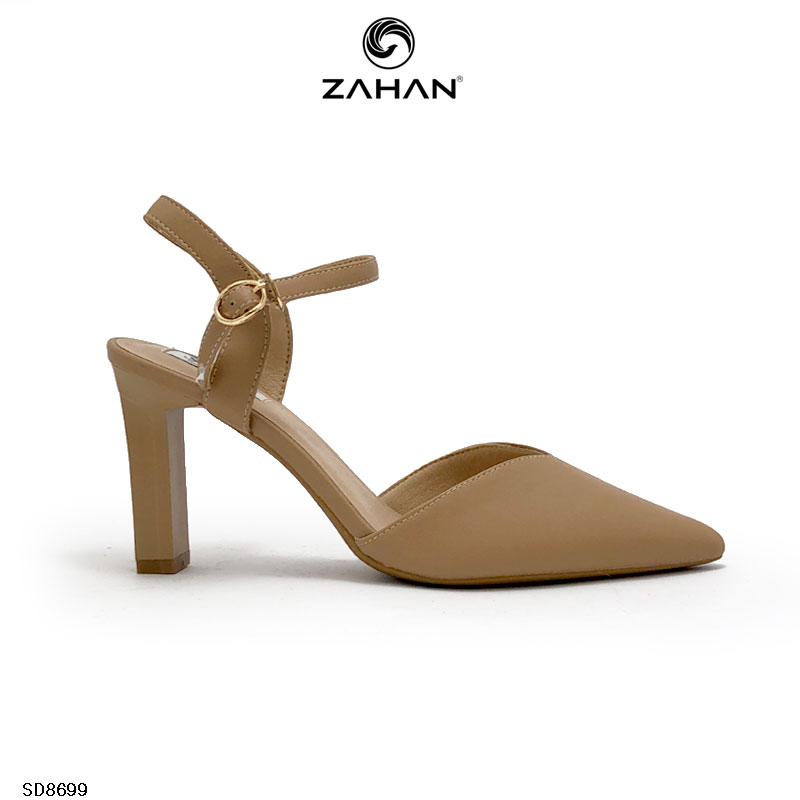 Sandal kín mũi hở hậu, mũi tim, 9 cm SD8699
