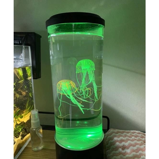 Đèn Ngủ Con Sứa Chuyển Động Thay Đổi Màu Sắc, Trang Trí Sinh Động, Có Thể Điều Khiển Từ Xa Remove riêng