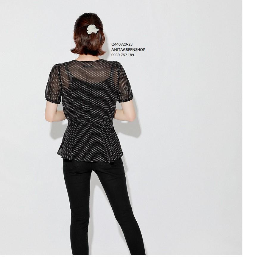 Q440720 ÁO KIỂU NỮ CHẤM BI