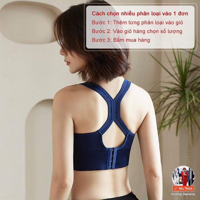 Áo bra thể thao gym, yoga có móc cài bản to giấu mỡ thừa - áo ngực havana FLA22