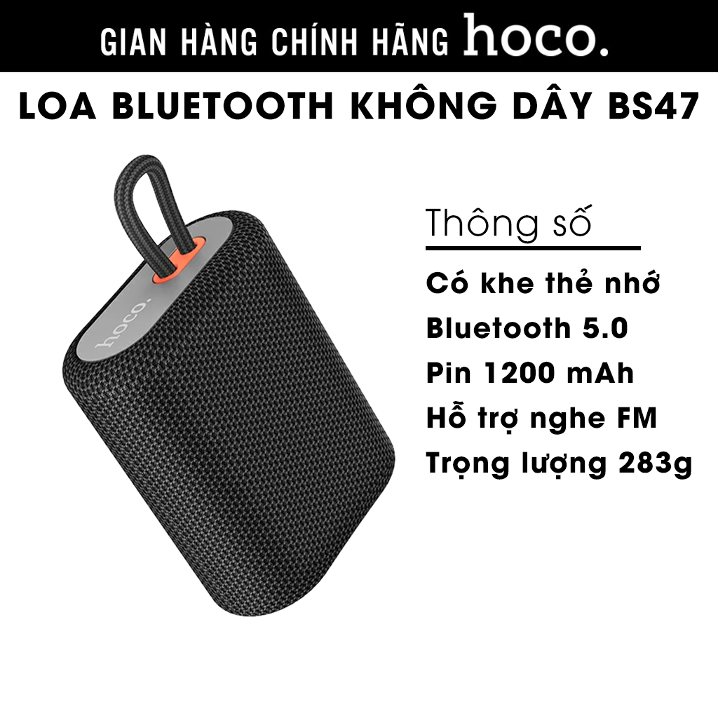 Hình ảnh Loa Bluetooth Không Dây Có Khe Thẻ Nhớ HOCO BS47, Loa Cầm Tay Mini Hàng Chính Hãng, Bảo Hành 12 Tháng - Hoco Official Store