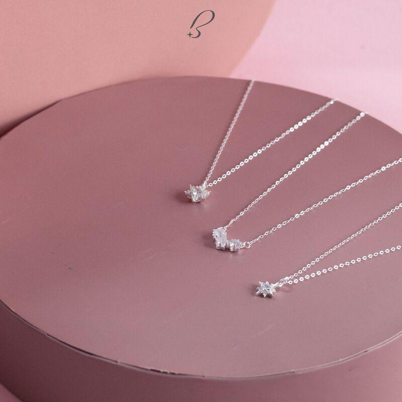 Vòng cổ Bling It hoa dại bạc đính đá BIVC246