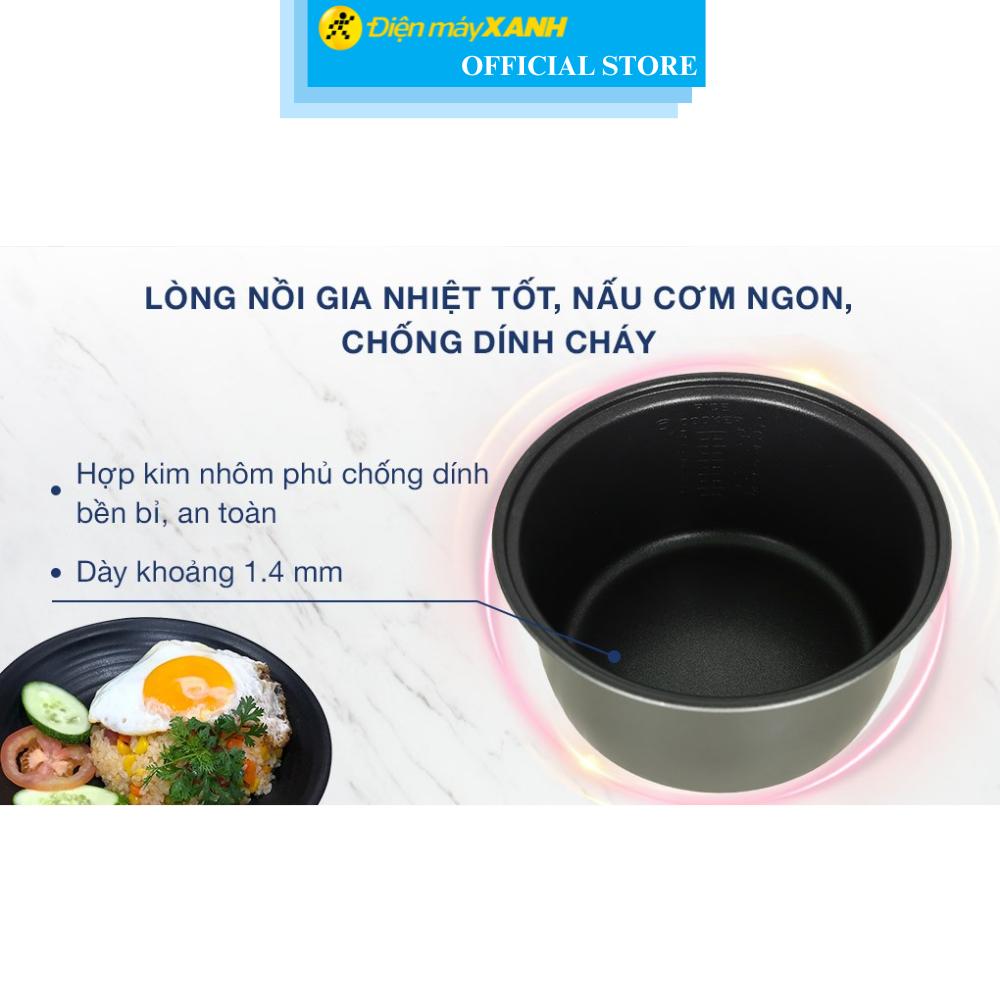Nồi cơm nắp gài Crystal 2.2 lít NCG2201 - Hàng Chính Hãng