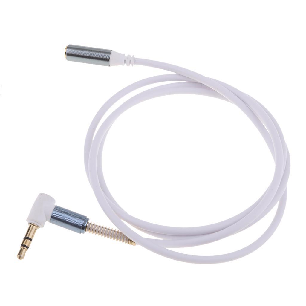 3.5mm Extension Audio Male to Female Aux Headphone Cable white