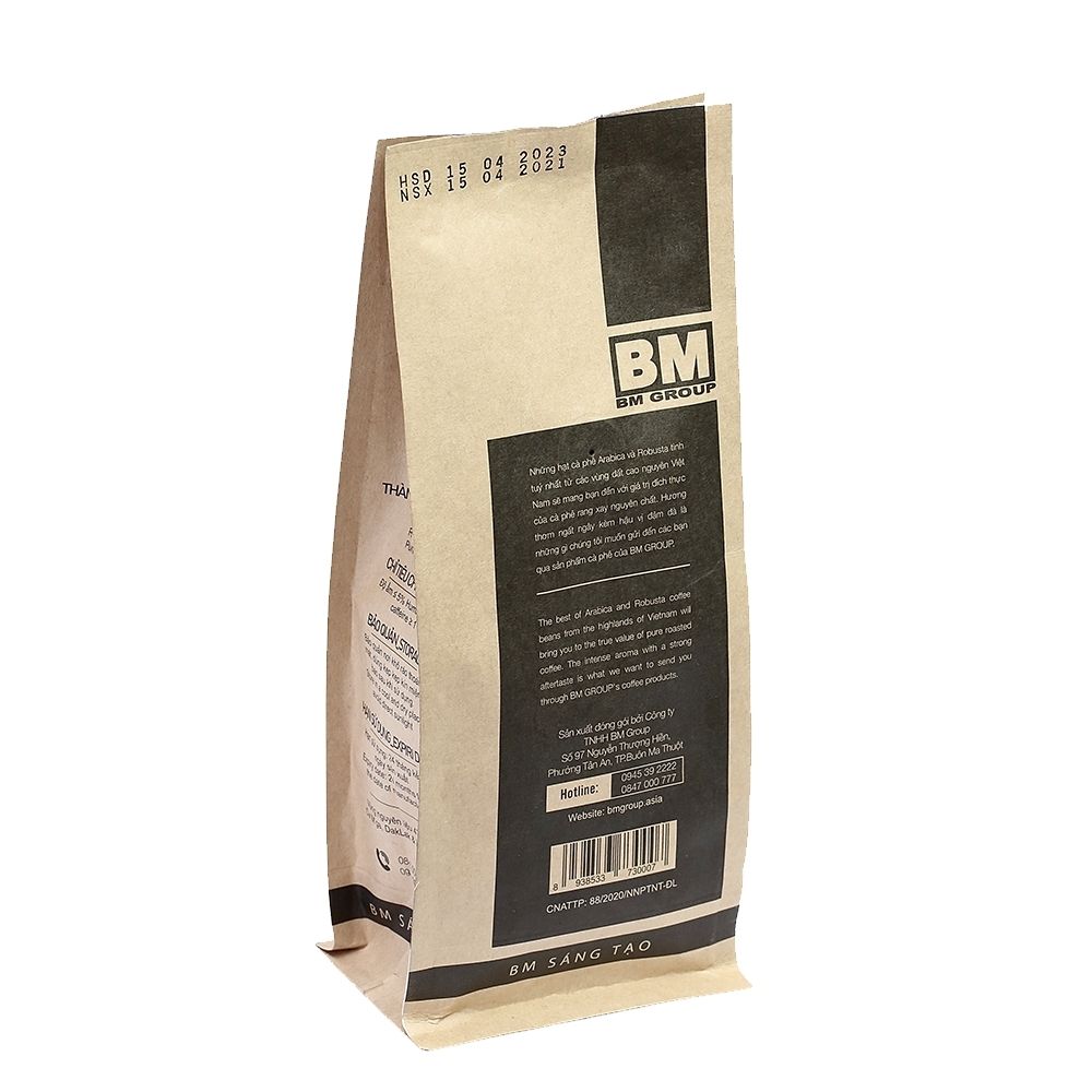 Cà Phê Bột [Gói 250g] Robusta và Arabica - BM Sáng Tạo - Hái chín - Rang Mộc - Nguyên Chất - BM GROUP