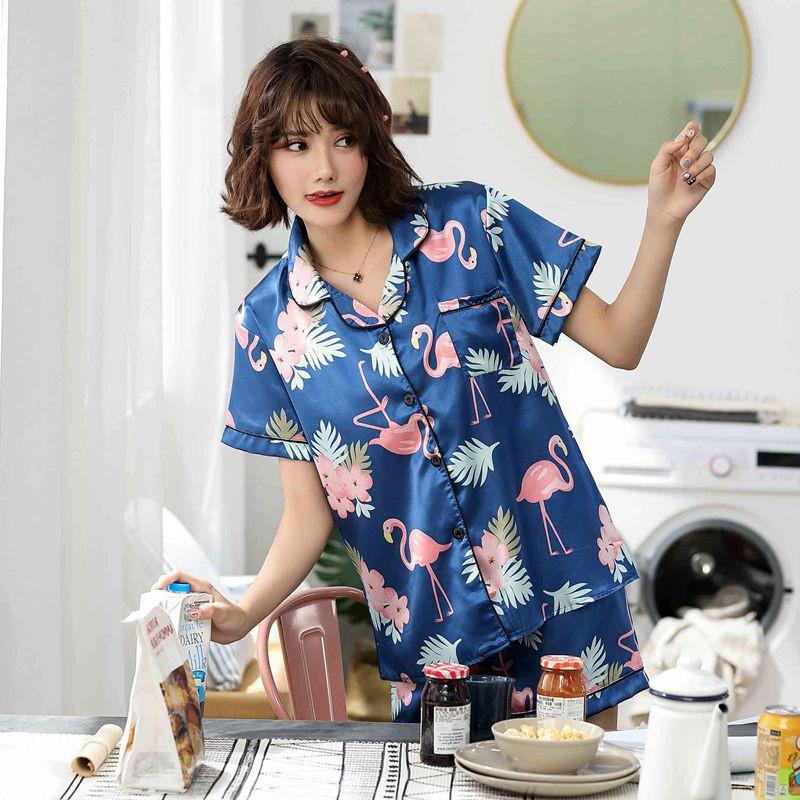 Pijama xanh hạc tropical