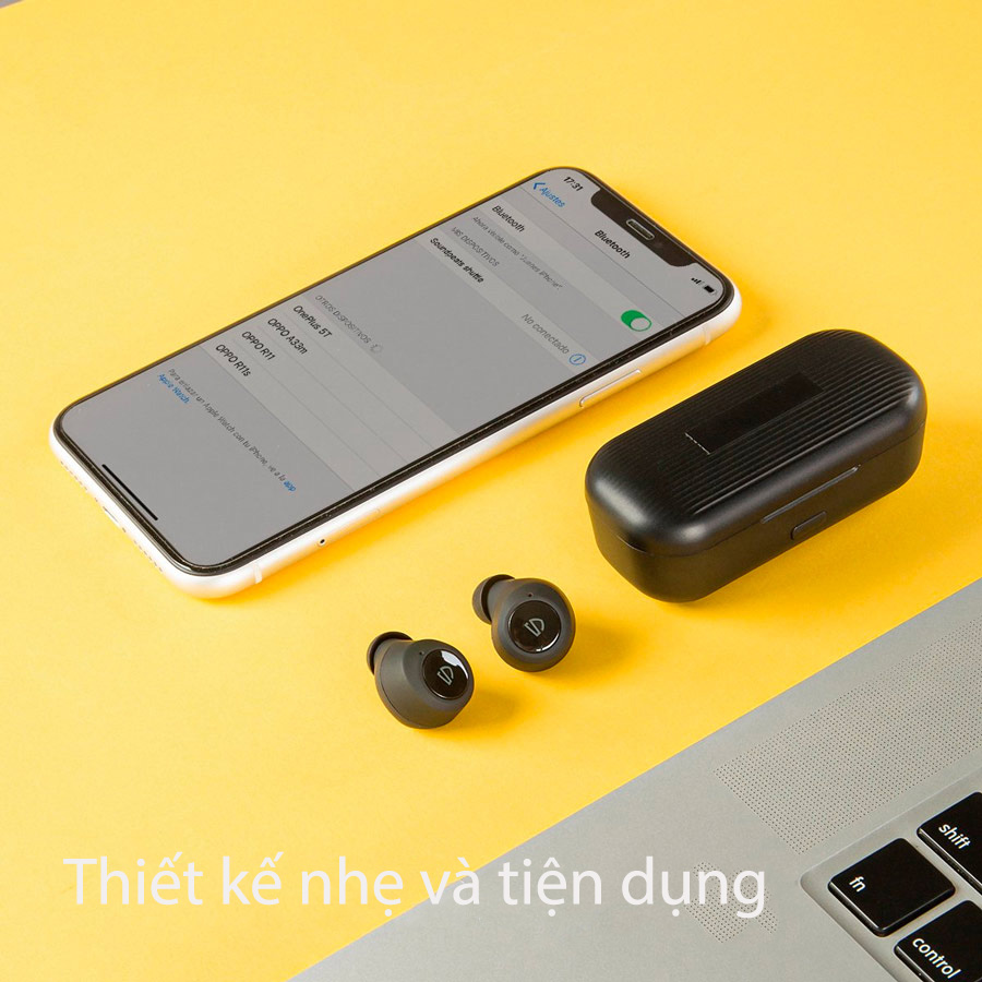 Tai Nghe Bluetooth Earbuds SoundPeats Freedots Thiết kế gọn nhẹ năng động, chống nước IPX7 - Hàng Chính Hãng