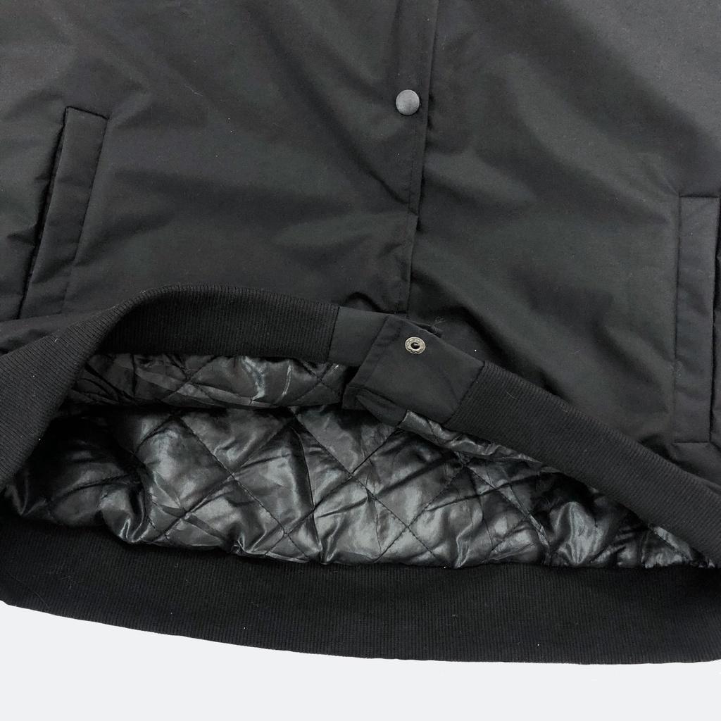 Áo khoác dù bomber nam nữ MEANSTORE Jacket oversize form rộng Khoác gió phong cách thể thao - Gió chần bông đen