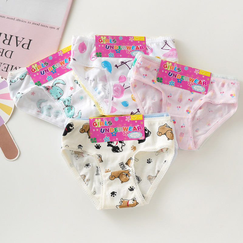 Set 12 chip cotton hoạ tiết bé gái