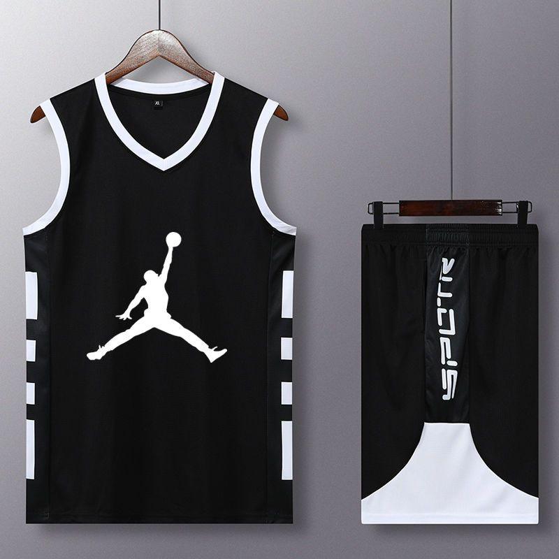 áo bóng dá T-shirt Quần áo thể thao Bộ Đồ Đồng Phục Bóng Rổ jersey Cỡ Lớn 110-190cm Có Thể Tùy Chỉnh Cho Nam Và Nữ - 133 Đen + Owen