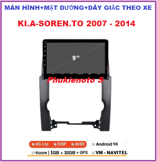 Bộ Đầu Màn hình dvd androi ô tô SOREN-TO đời 2007-2014 kèm mặt dưỡng  màn androi lắp sim 4G- Kết nối wifi ram1G-rom32G, tích hợp GPS chỉ đường,có TIẾNG VIỆT, màn hình ô tô cảnh báo tốc độ,dvd oto.