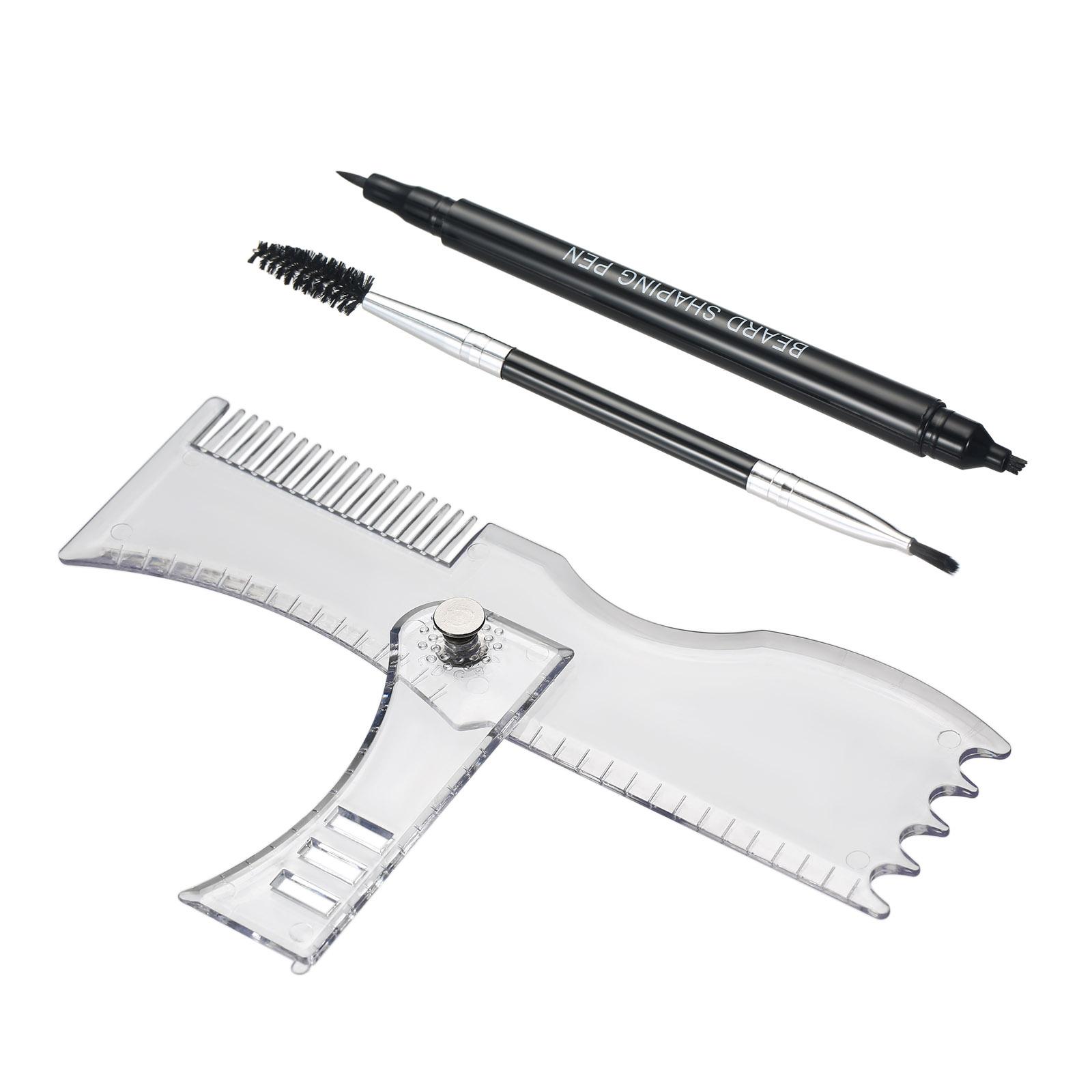 Bộ dụng cụ tạo hình râu gồm cây bút râu, bàn chải bôi và dụng cụ định hình râu, sản phẩm chất lượng