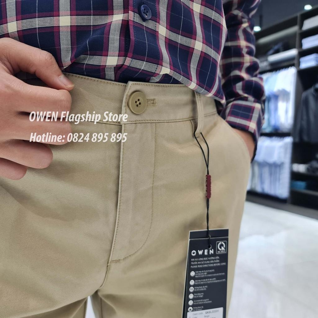 OWEN - Quần kaki nam 100% Cotton dáng SLIMFIT mã QKSL22231