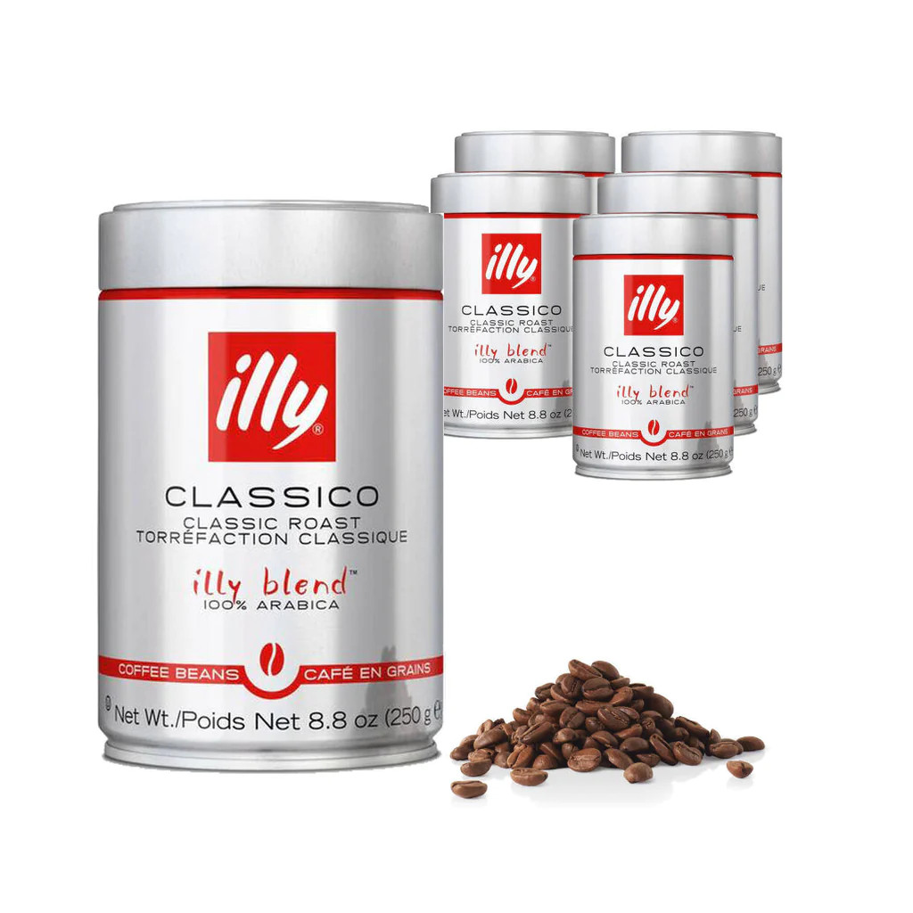 Cà phê hạt đã rang illy Coffee Medium Roasted Classico Coffee - 250gr-Hương thơm tinh tế của caramel, hoa cam và hoa nhài