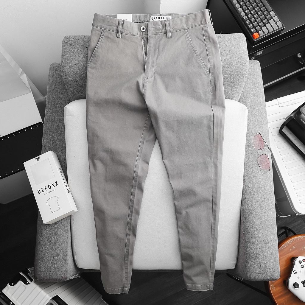 Quần kaki nam DF basic ( 2 màu ĐEN / XÁM ) form suông vải mềm đẹp thoải mái | LASTORE MENSWEAR