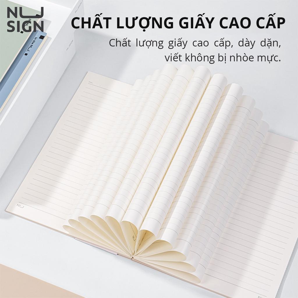 Sổ lò xo xoắn gáy NUSIGN cao cấp, 120 trang, chất giấy dai dày mịn chống lóa ăn mực, 4 màu - NS308